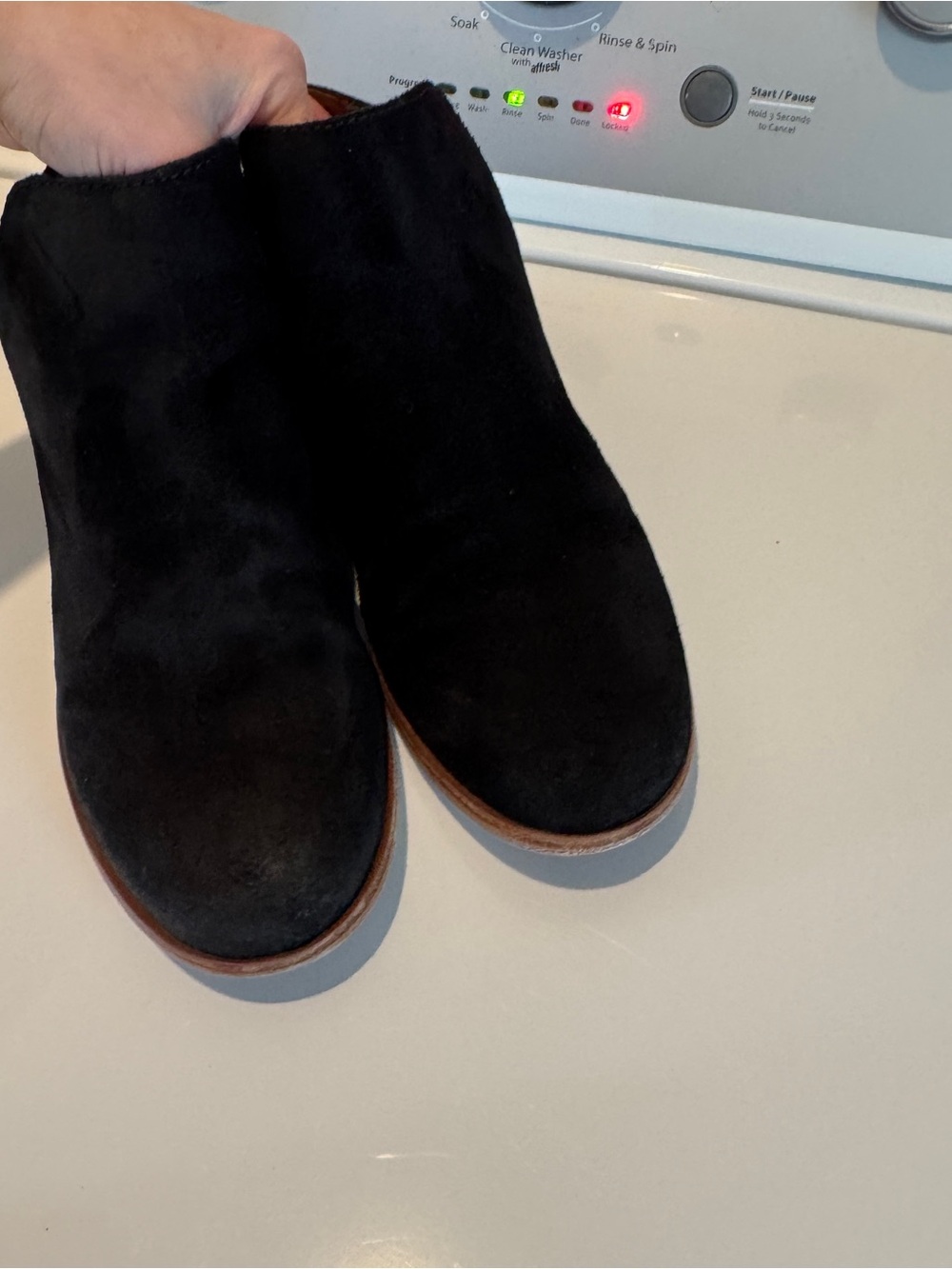 Frye Elyssa Shootie Ankle Boots Black Suede Leather 9M - Picture 2 of 9